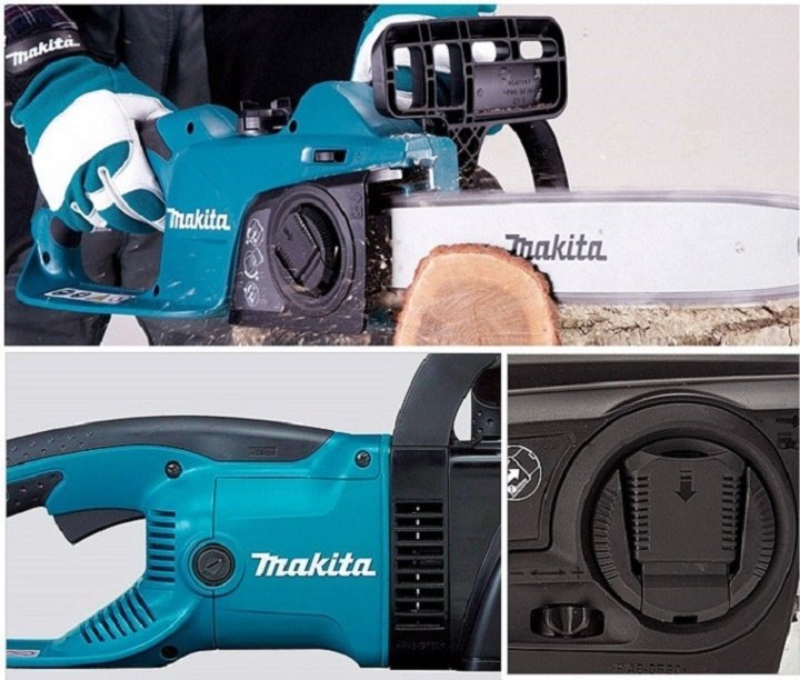 Máy cưa xích Makita UC4051A có khả năng cưa, cắt gỗ tốc độ nhanh Máy cưa xích Makita UC4051A có khả năng cưa, cắt gỗ tốc độ nhanh