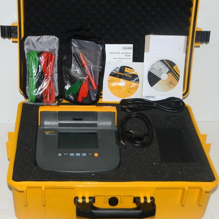Bộ sản phẩm máy đo điện trở cách điện Fluke 1550C Bộ sản phẩm máy đo điện trở cách điện Fluke 1550C