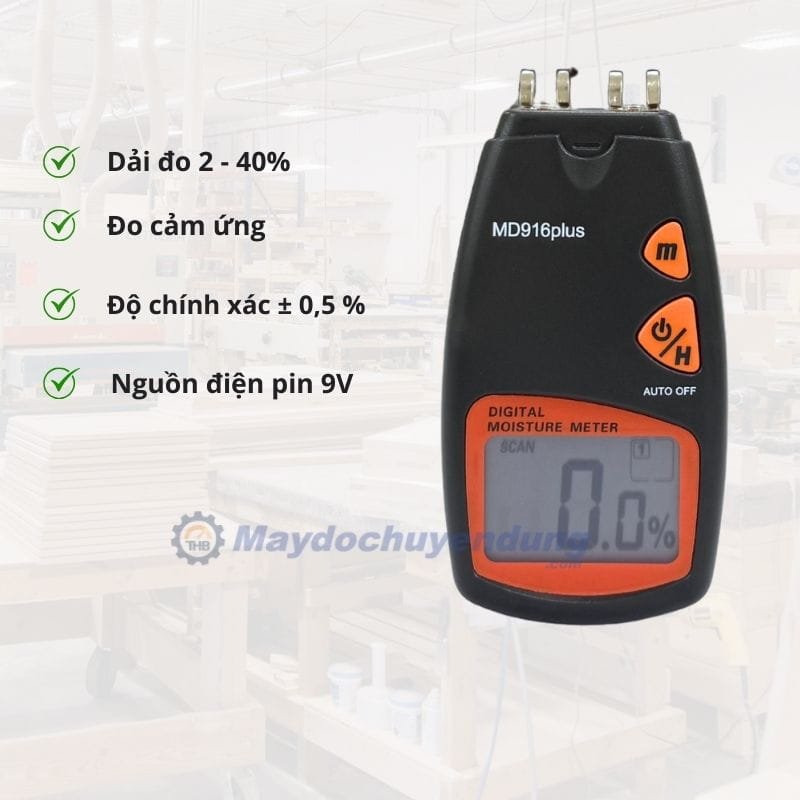 Máy đo độ ẩm của giấy MD-916 đo nhanh, độ chính xác cao Máy đo độ ẩm của giấy MD-916 đo nhanh, độ chính xác cao