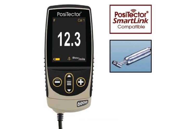 Máy đo độ dày lớp phủ Defelsko PosiTector 6000 F45S3 sử dụng đo độ dày lớp sơn, phủ không nhiễm từ trên bề mặt kim loại từ tính: Máy đo độ dày lớp phủ Defelsko PosiTector 6000 F45S3 sử dụng đo độ dày lớp sơn, phủ không nhiễm từ trên bề mặt kim loại từ tính: