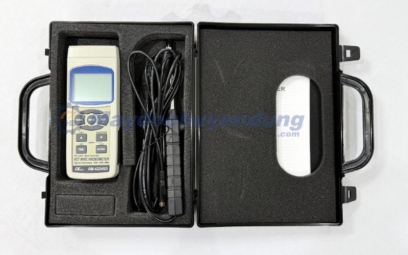 Bộ sản phẩm máy đo gió nhiệt độ và độ ẩm Lutron AM-4234SD