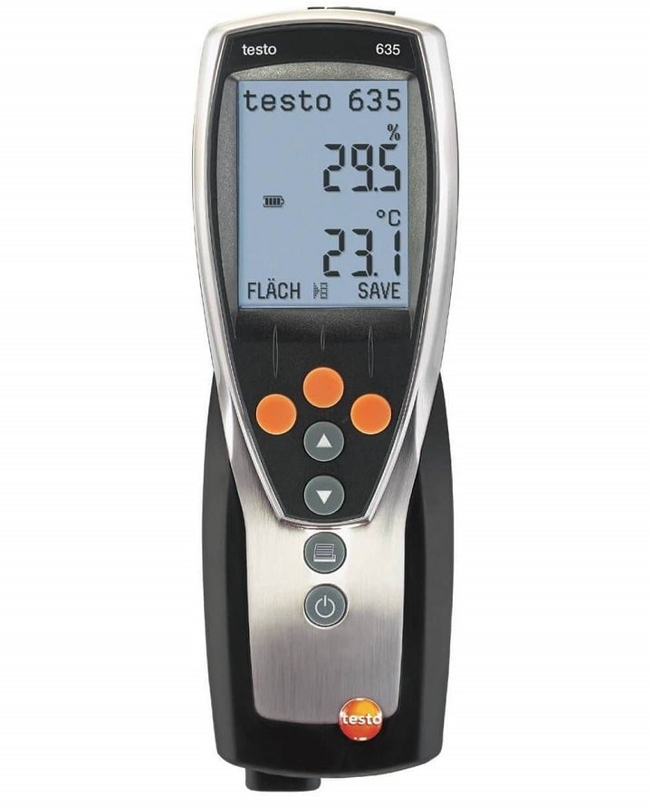 Testo 635-1 nhỏ gọn kết hợp với đầu đo cảm biến rời Testo 635-1 nhỏ gọn kết hợp với đầu đo cảm biến rời