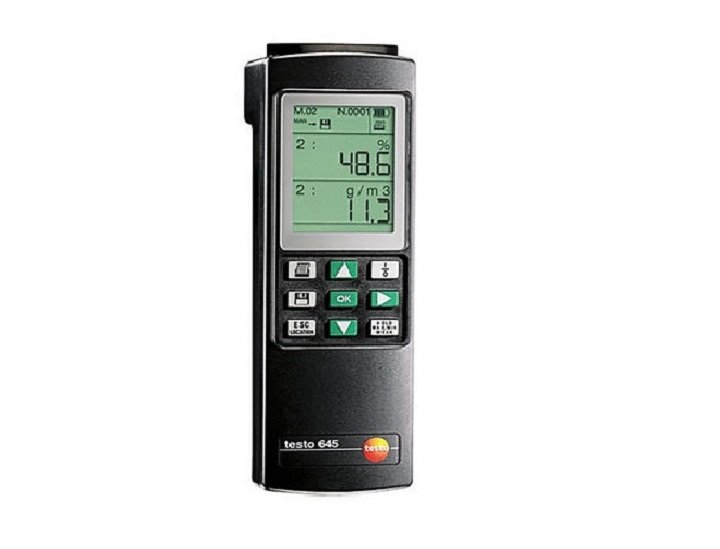 Testo 645 có chức năng nhiệt độ, đo độ ẩm
