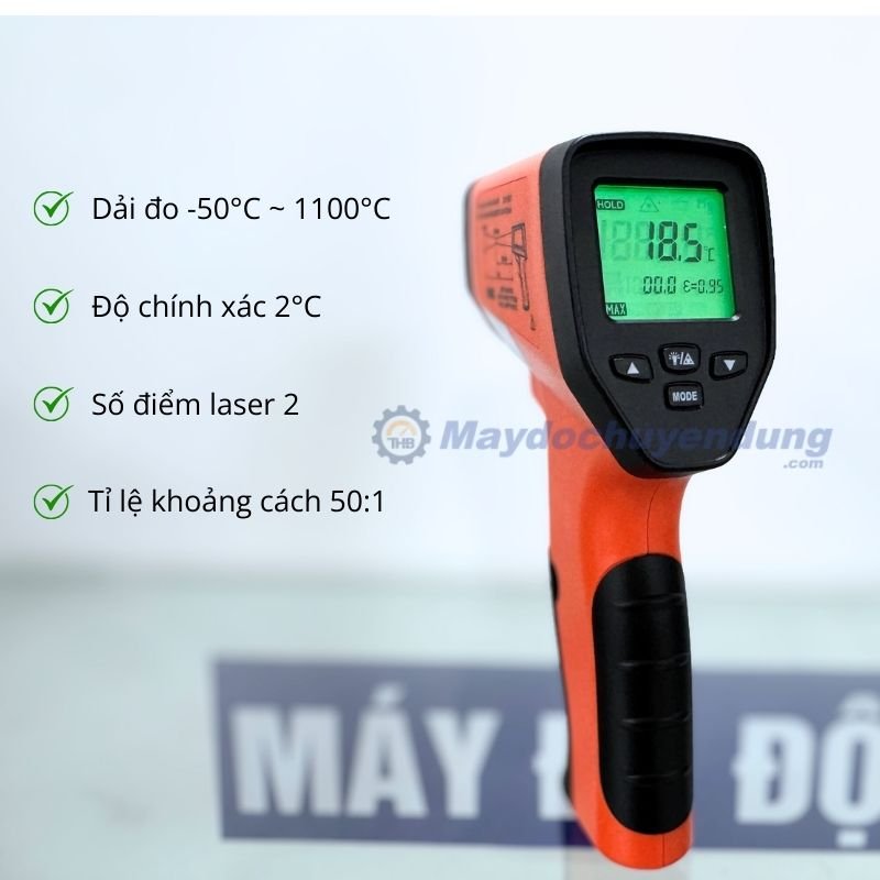 Súng đo nhiệt độ hồng ngoại DT1100 đo nhanh, chính xác Súng đo nhiệt độ hồng ngoại DT1100 đo nhanh, chính xác