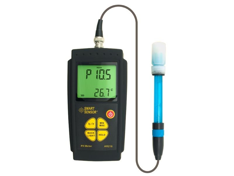 Smartsensor AR218 thiét kế cầm tay tiện lợi, dải đo rộng 0.00 - 14.00pH