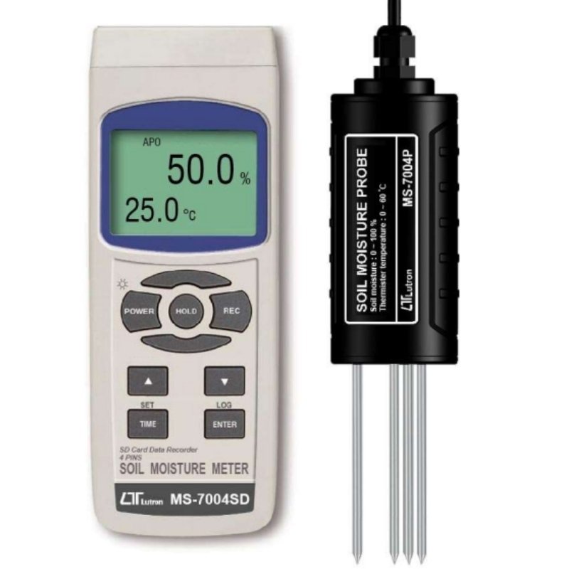 Máy và ghi dữ liệu đo độ ẩm đất 4 chân Lutron MS-7004SD
