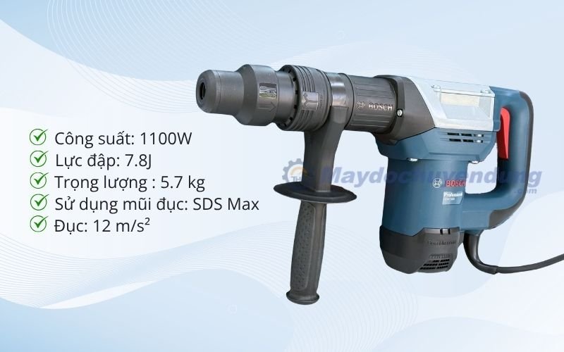 Bosch GSH 500 Max đục bê tông nhanh gọn Bosch GSH 500 Max đục bê tông nhanh gọn