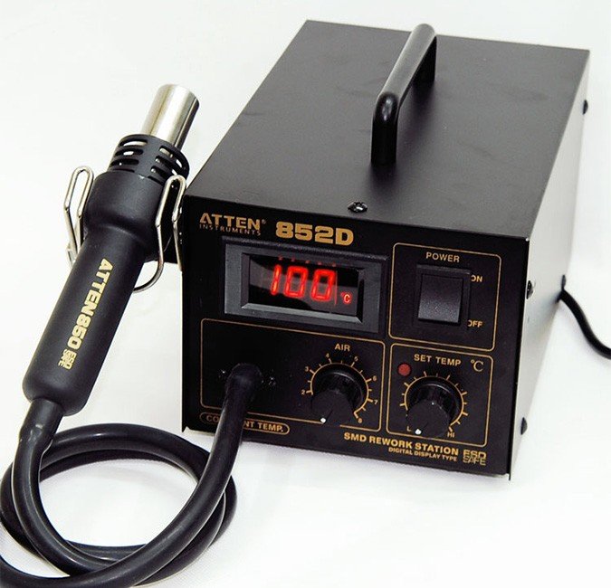 Máy hàn khí nóng Atten AT852D (loại bơm màng)