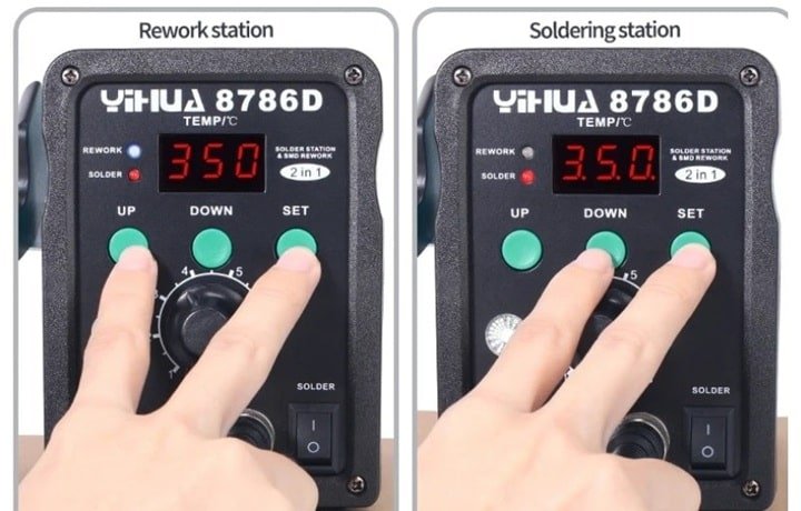 Yihua 8786D điều chỉnh nhiệt độ khò dễ dàng Yihua 8786D điều chỉnh nhiệt độ khò dễ dàng