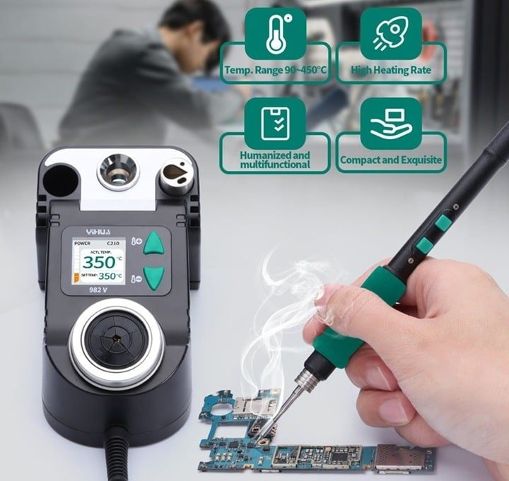 Máy hàn nhiệt độ cao Yihua 982-V C210 hoạt động đa tính năng