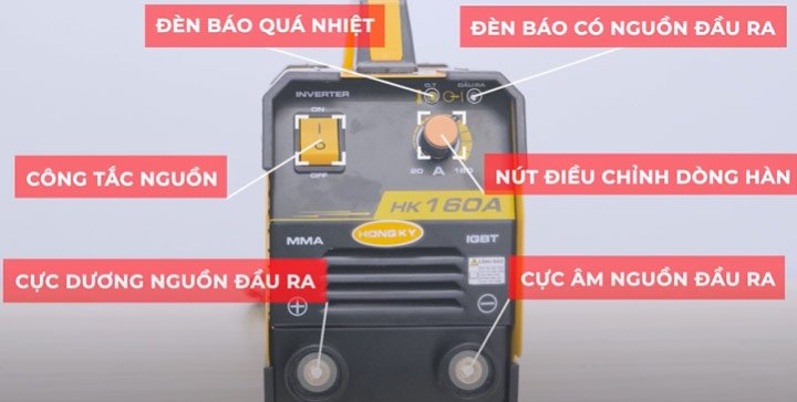 Chi tiết trên máy hàn Hồng Ký HK 160A Chi tiết trên máy hàn Hồng Ký HK 160A