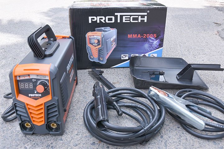 Trọn bộ sản phẩm Máy hàn que Protech MMA 200S Trọn bộ sản phẩm Máy hàn que Protech MMA 200S