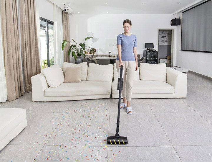 Karcher VC4 S Cordless có lực hút mạnh, nhanh, gom bụi tốt Karcher VC4 S Cordless có lực hút mạnh, nhanh, gom bụi tốt