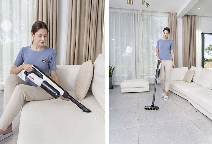 Karcher VC4 S Cordless có nhiều đầu khe để hút bụi mọi lúc mọi nơi Karcher VC4 S Cordless có nhiều đầu khe để hút bụi mọi lúc mọi nơi