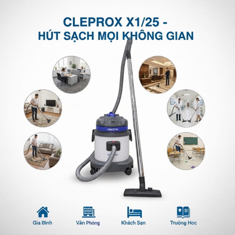 CleproX X-1/25 làm sạch mọi không gian và mọi ngóc ngách 