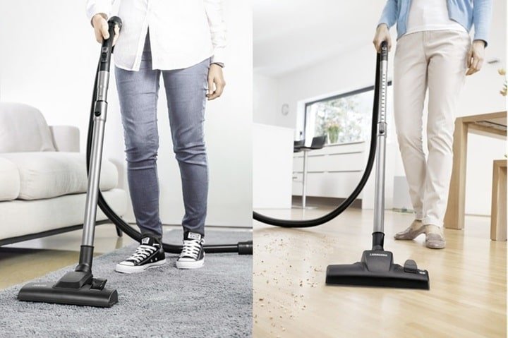 máy hút bụi khô Karcher VC 2 White hút sạch 99,5% bụi bẩn trên sàn nhà, thảm