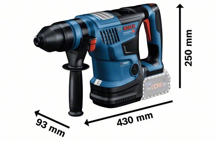 Máy khoan bê tông dùng pin Bosch GBH 18V-34 CF cải tiến nhỏ gọn Máy khoan bê tông dùng pin Bosch GBH 18V-34 CF cải tiến nhỏ gọn