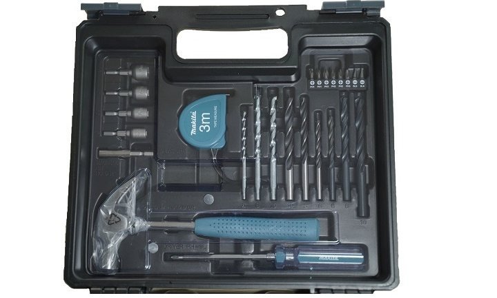 Bộ sản phẩm máy khoan búa Makita M8103KX2B SET 26 phụ kiện Bộ sản phẩm máy khoan búa Makita M8103KX2B SET 26 phụ kiện