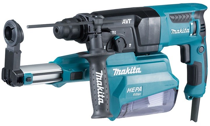 Máy khoan đa năng kèm phụ kiện hút bụi Makita HR2651 cao cấp, bền chắc
