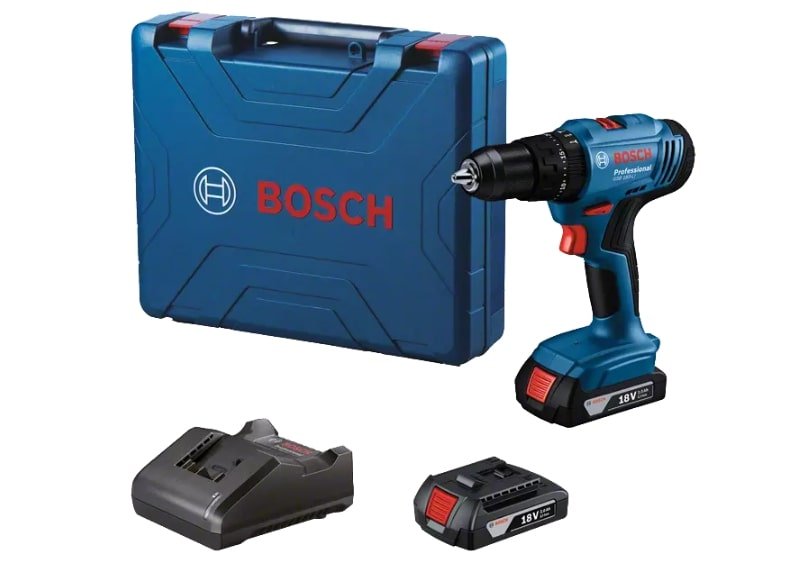 Bộ sản phẩm máy khoan pin Bosch GSB 183-Li đi kèm 2 pin Bộ sản phẩm máy khoan pin Bosch GSB 183-Li đi kèm 2 pin