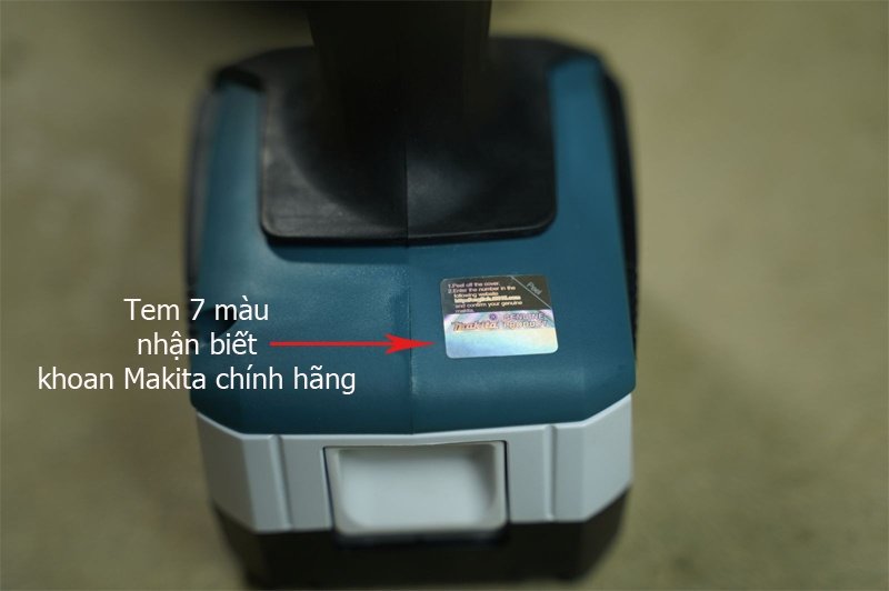 Tem 7 màu nhận biết máy khoan Makita chính hãng