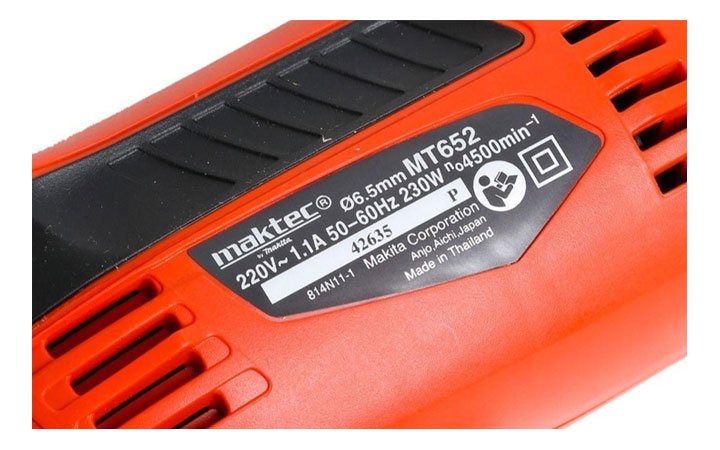 Thông số kỹ thuật máy khoan cầm tay Maktec MT652