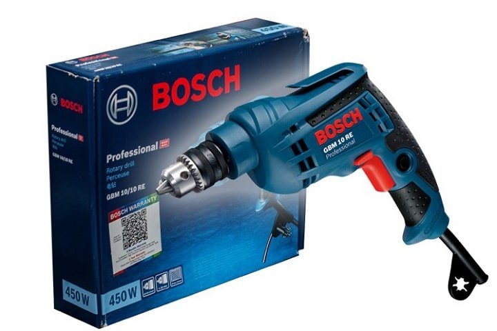 Máy khoan xoay Bosch 10 RE nhỏ gọn đựng trong hộp giấy Máy khoan xoay Bosch 10 RE nhỏ gọn đựng trong hộp giấy