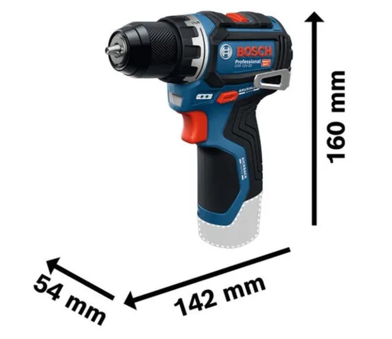 Bosch GSR 12V-32 Solo kích thước nhỏ gọn, khoan được nhiều vị trí Bosch GSR 12V-32 Solo kích thước nhỏ gọn, khoan được nhiều vị trí