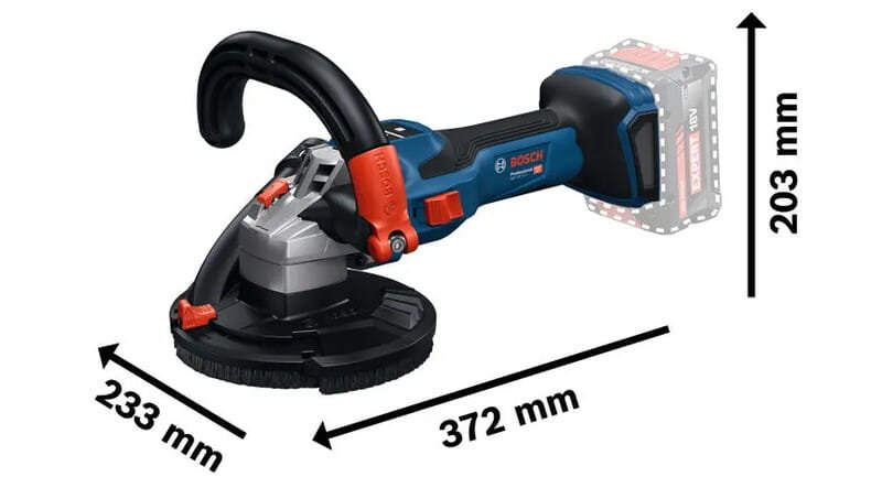 Máy mài bê tông dùng pin Bosch GBR 18V-15 S Solo làm việc linh hoạt nhờ dùng pin Máy mài bê tông dùng pin Bosch GBR 18V-15 S Solo làm việc linh hoạt nhờ dùng pin