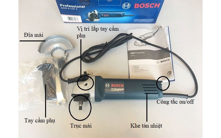 Hình ảnh bộ máy mài GWS 6-100S