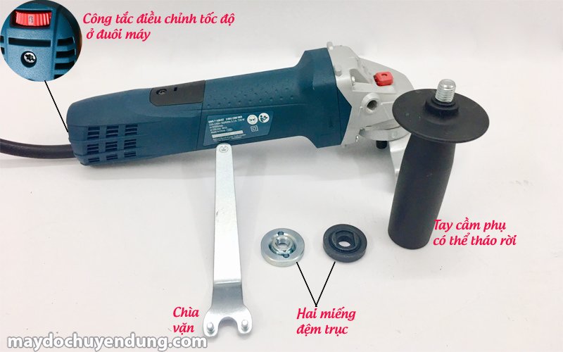 Trọn bộ sản phẩm máy mài góc Bosch GWS 7-100 ET Trọn bộ sản phẩm máy mài góc Bosch GWS 7-100 ET