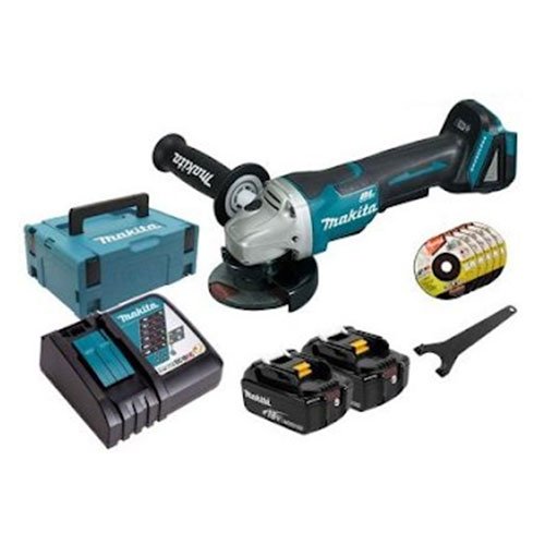 Máy mài góc dùng pin Makita DGA408RTJ1 18V 100mm (công tắc bóp)