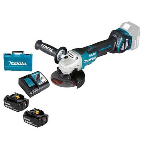 Máy mài góc dùng pin Makita DGA418RTE 18V 100mm (công tắc bópAWSBL)