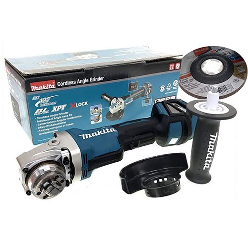 Máy mài góc dùng pin Makita DGA419RTJ 18V 100mm (công tắc bópX-LOCKBL)