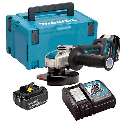 Máy mài góc dùng pin Makita DGA519RTJ 18V 125mm (công tắc bópX-LOCKBL)