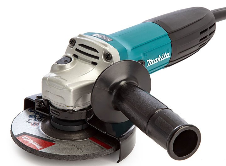 Máy mài Makita GA5030R được tặng kèm đĩa mài và tay nắm phụ Máy mài Makita GA5030R được tặng kèm đĩa mài và tay nắm phụ