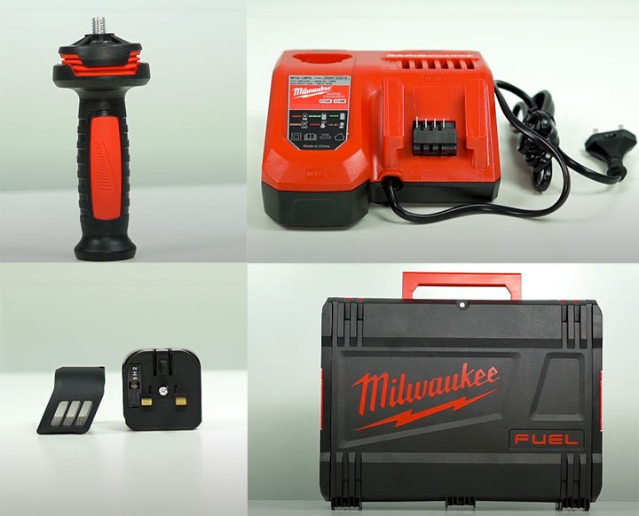 Bộ phụ kiện của máy mài góc Milwaukee M18 CAG100X-502
