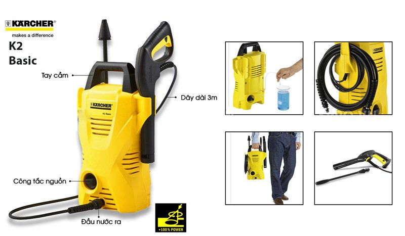 Máy phun rửa xe Karcher K2 Basic OJ Máy phun rửa xe Karcher K2 Basic OJ