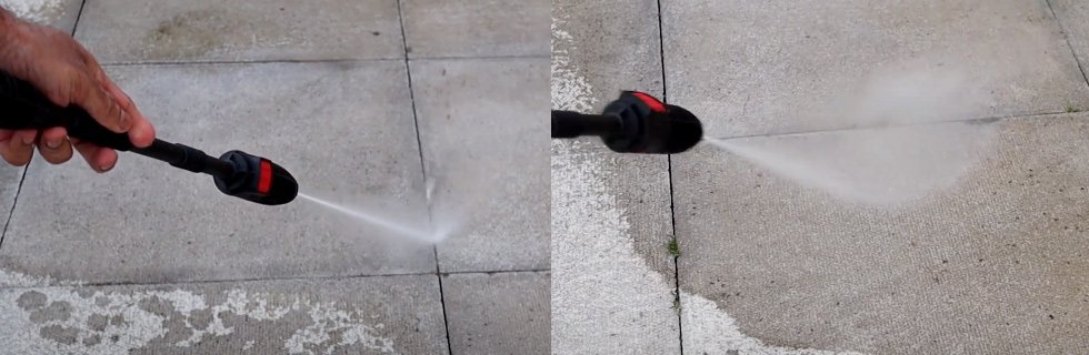Tia nước phun xòe và phun thẳng của Bosch Easy Aquatak 120 Tia nước phun xòe và phun thẳng của Bosch Easy Aquatak 120