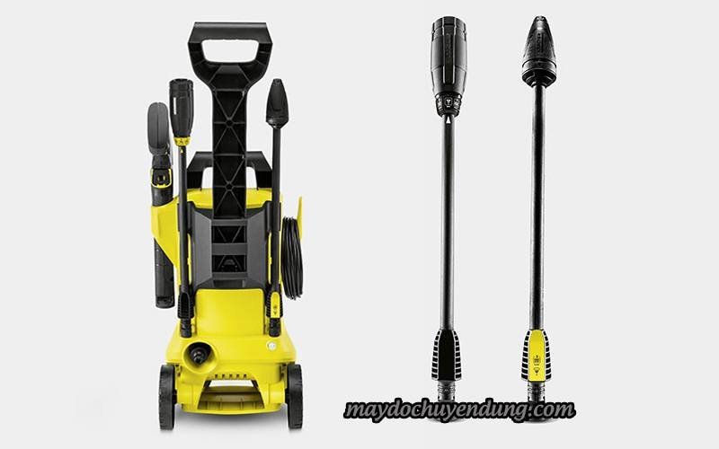 Trọn bộ sản phẩm máy rửa áp lực cao Karcher K 2 Full Control Máy rửa xe Karcher K2 Full Control đi kèm 2 đầu phun