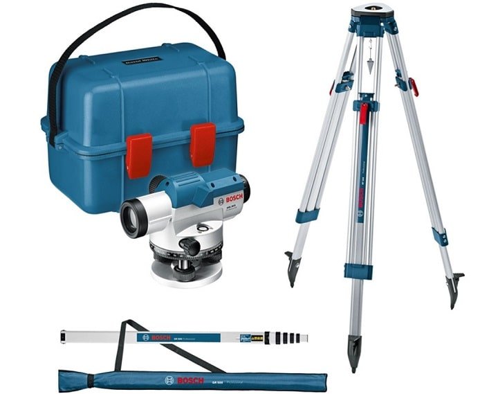 Máy thủy bình Bosch GOL 32 D +BT 160 + GR 500 thiết kế nhỏ gọn, sử dụng linh hoạt Máy thủy bình Bosch GOL 32 D +BT 160 + GR 500 thiết kế nhỏ gọn, sử dụng linh hoạt