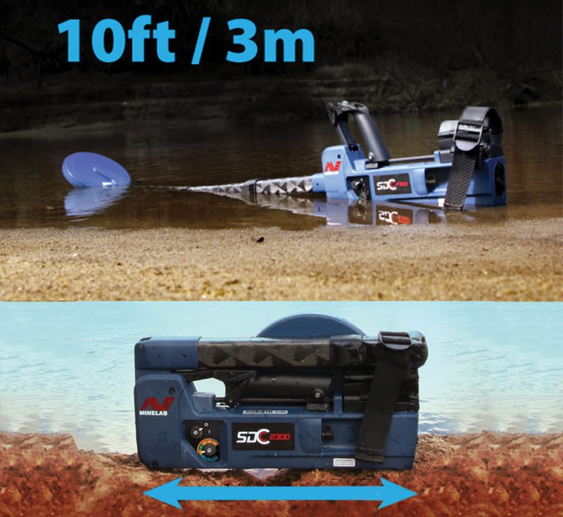 Máy tìm hạt vàng SDC2300 Minelab Úc Máy tìm hạt vàng SDC2300 Minelab Úc