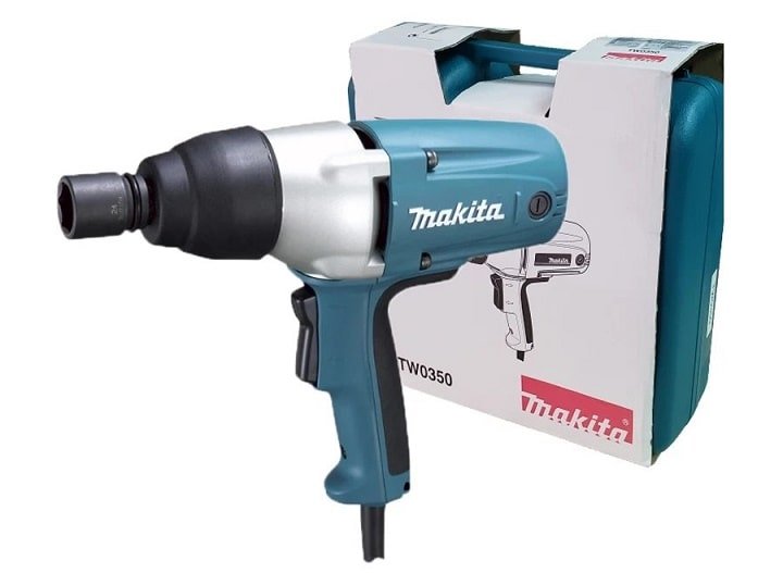 Máy siết bu lông Makita TW0350 có hộp nhựa đi kèm