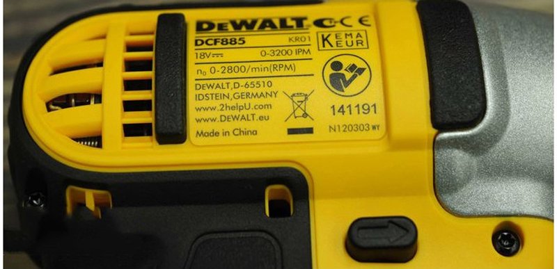 Thông số kỹ thuật máy vặn vít dùng pin Dewalt DCF885N-KR