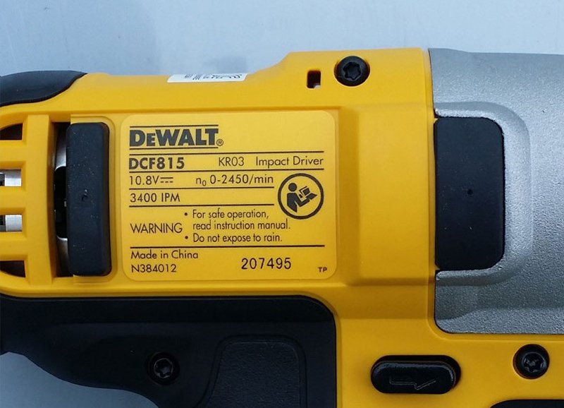 Thông số kỹ thuật máy vặn vít dùng pin Dewalt DCF815N-KR Thông số kỹ thuật máy vặn vít dùng pin Dewalt DCF815N-KR
