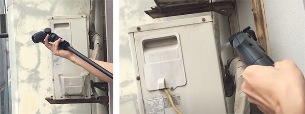 Cách xịt rửa cục nóng khi không thể tiếp cận lại gần Cách xịt rửa cục nóng khi không thể tiếp cận lại gần