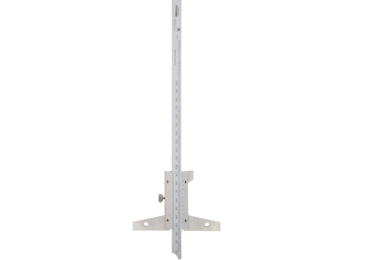Thước đo độ sâu cơ khí dải đo 0-200 mm Mitutoyo 527-122 dùng đo độ sâu của một chi tiết, hay độ sâu của rãnh, bậc ren Thước đo độ sâu cơ khí dải đo 0-200 mm Mitutoyo 527-122 dùng đo độ sâu của một chi tiết, hay độ sâu của rãnh, bậc ren