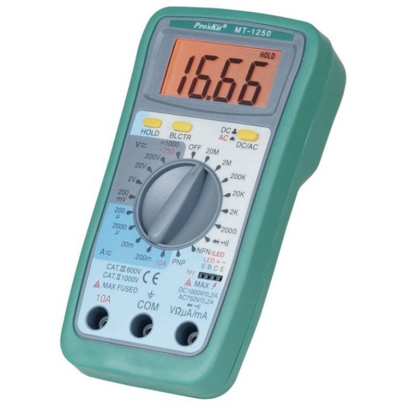 Đồng hồ vạn năng Pro’skit MT-1250 mang đến khả năng đo đa dạng 