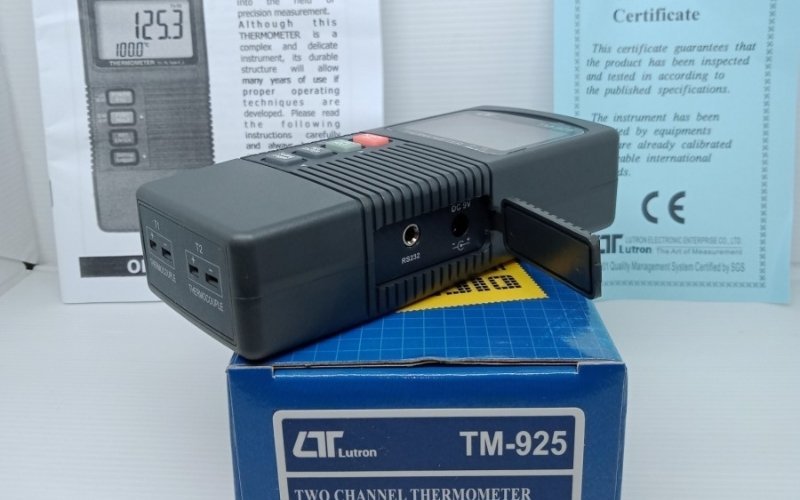 Cổng kết nối của niệt kế hai kênh loại K/J Lutron TM-925