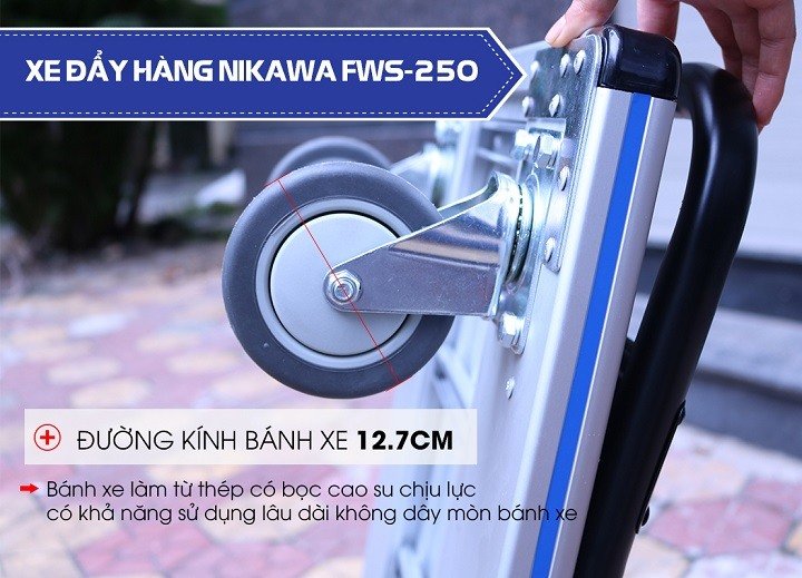 Đặc điểm nổi bật của xe đẩy hàng nhôm Nikawa FWS-250 Đặc điểm nổi bật của xe đẩy hàng nhôm Nikawa FWS-250